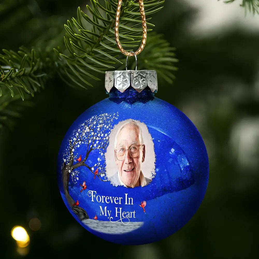 Family,Christmas,Memorial,Sad - Custom Photo I'm Always With You - Personalized Ball Ornament