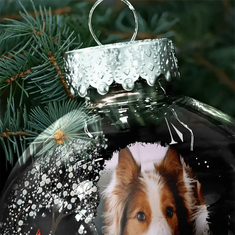 Family,Christmas,Memorial,Sad - Custom Photo I'm Always With You - Personalized Ball Ornament