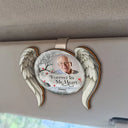 Memorial,Family,Sad,Parents,Gift For Grandparents,Pet Lovers,Custom Photo - Custom Photo I'm Always With You Angel Wings - Personalized Custom Shaped Car Visor Clip