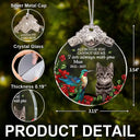 Memorial,Family,Parents,Gift For Grandparents,Christmas,Sad - Custom Photo No Longer By My Side But Forever In My Heart - Personalized Glass Ornament With Silver Cap