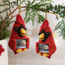 Family, Memorial, Sad, Christmas - Custom Photo I'm Always With You Memorial - Personalized Crochet Cardinal Bird Hanging Decoration