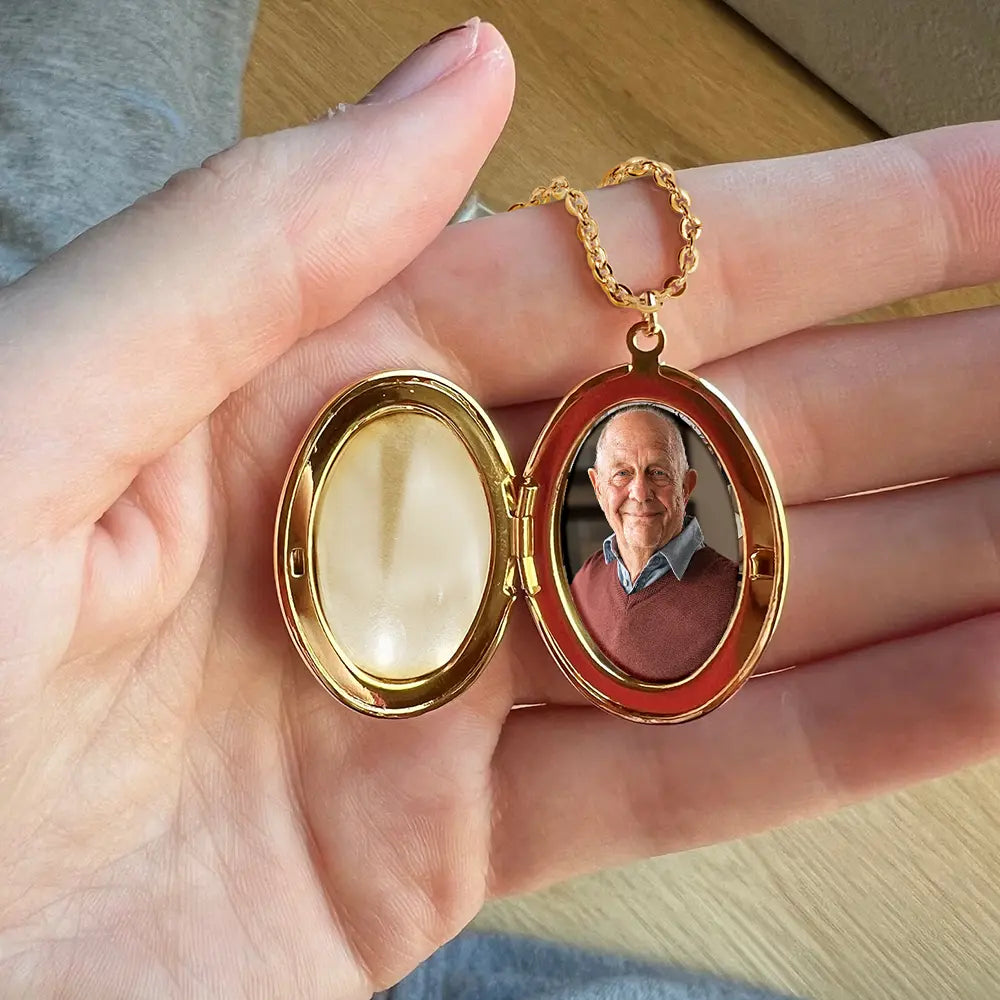 Graduation,Gift For Yourself,Gift For Women,Gift For Men,Sad,Memorial - Custom Photo I'm Right There Beside You - Personalized Locket Necklace