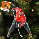 Gift For Yourself,Gift For Women,Gift For Men,Happy,Christmas,Custom Photo,Photo Hobby Ornament - Custom Photo Ice Hockey Player - Personalized Acrylic Photo Ornament