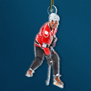 Gift For Yourself,Gift For Women,Gift For Men,Happy,Christmas,Custom Photo,Photo Hobby Ornament - Custom Photo Ice Hockey Player - Personalized Acrylic Photo Ornament