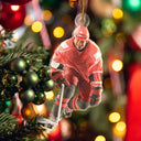 Gift For Yourself,Gift For Women,Gift For Men,Happy,Christmas,Custom Photo,Photo Hobby Ornament - Custom Photo Ice Hockey Player - Personalized Acrylic Photo Ornament