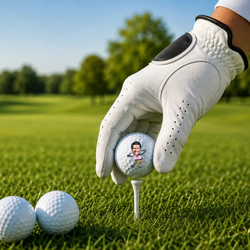 Golf, Sport Dad, Gift For Women, Funny, Gift For Father, Gift For Grandpa, Gift For Yourself - Custom Photo If Found Please Hit Better Than Funny Art - Personalized Golf Ball
