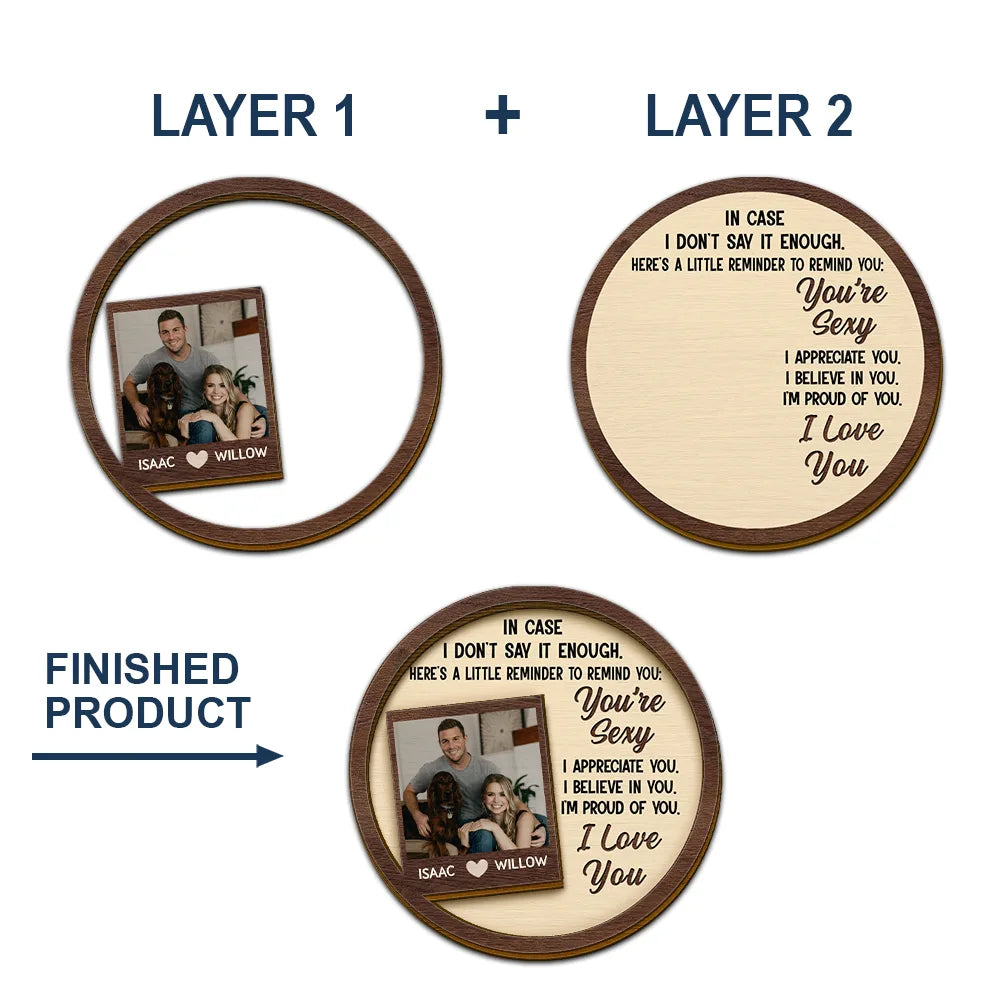 Love, Gift For Couples, Gift For Husband, Gift For Wife, Gift For Boyfriend, Gift For Girlfriend - Custom Photo In Case I Don't Say It Enough Couples - Personalized Custom Shaped Car Visor Clip