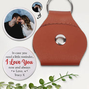 Gift For Couples, Gift For Husband, Gift For Wife, Gift For Boyfriend, Gift For Girlfriend, Love, Custom Photo - Custom Photo In Case You Need A Little Reminder - Personalized Leather Pocket Hug