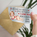 Gift For Couples,Gift For Wife,Gift For Husband,Gift For Boyfriend,Gift For Girlfriend,Funny - Custom Photo In Case You Need A Little Reminder Funny Couple - Personalized Aluminum Wallet Card