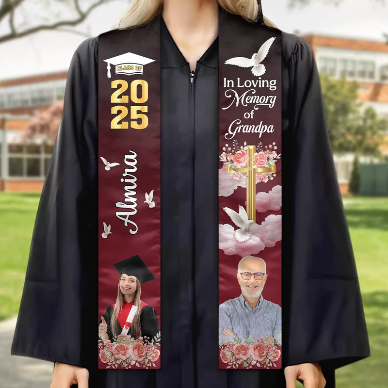 Custom Photo In Loving Memory Family - Personalized Stoles