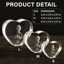 Custom Photo In Loving Memory Memorial - Personalized Crystal Heart