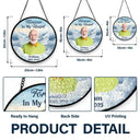 Parents, Memorial, Sad, Gift For Grandparents, Gift For Sibling, Family - Custom Photo In Loving Memory Memorial Heaven - Personalized Stained Glass Window Hanging Suncatcher