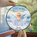 Parents, Memorial, Sad, Gift For Grandparents, Gift For Sibling, Family - Custom Photo In Loving Memory Memorial Heaven - Personalized Stained Glass Window Hanging Suncatcher