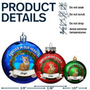 Dog Lovers,Pet Lovers,Christmas,Cat Lovers,Memorial,Sad - Custom Photo In Loving Memory Pet Lovers - Personalized Ball Ornament