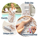 Parents,Gift For Women,Gift For Yourself,Gift For Sibling,Gift For Sisters,Gift For Brothers,Family,Gift For Bestie,Gifts For Colleagues,Summer,Beach,Happy - Custom Photo Ink Drawing Girls Trip Family Trip Beach Vacation - Personalized Beach Towel