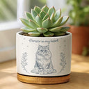 Custom Photo, Art Design, Pet Lovers, Top Market, Memorial, Sympathetic, Photo - Ink Drawing, Special Font - Custom Photo Ink Drawing Memorial I'm Always With You - Personalized Plant Pot