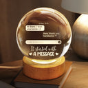 Gift For Couples,Gift For Husband,Gift For Wife,Gift For Boyfriend,Gift For Girlfriend,Love - Custom Photo It Started With A Message - Personalized Crystal Globe Lamp