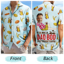 Gift For Father, Gift For Yourself, Dad's Hobby, Funny, Custom Photo, Gift For Men, Gift For Husband - Custom Photo It's Not A Dad Bod, It's A Father's Figure - Personalized Hawaiian Shirt