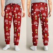 Gift For Father,Dad,Children - Custom Photo Just A Dad And His Girl - Personalized Pajama Pants