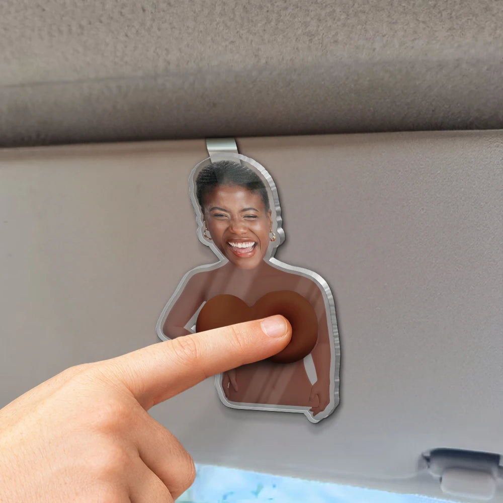 Custom Photo,Gift For Men,Gift For Yourself,Humorous,Cut-Face Photo - Custom Photo Just One More Poke - Personalized Squishy Acrylic Car Visor Clip