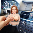 Custom Photo,Gift For Men,Gift For Yourself,Humorous,Cut-Face Photo - Custom Photo Just One More Poke - Personalized Squishy Acrylic Car Visor Clip