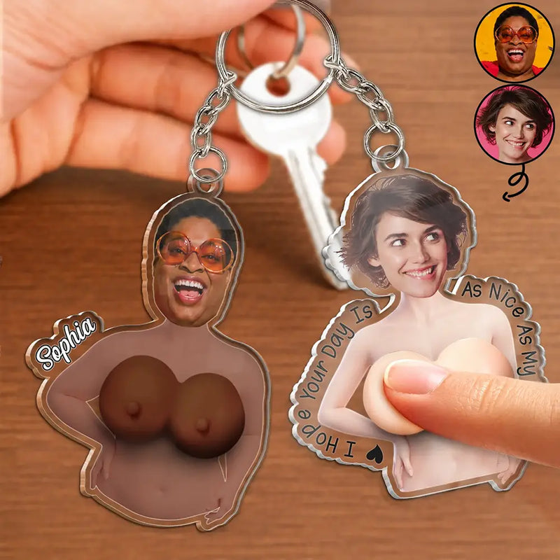 Custom Photo Just One More Poke - Personalized Squishy Acrylic Keychain