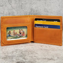 Gift For Father,Gift For Grandpa - Custom Photo Keep Beautiful Memories With Dad - Personalized Engraved Leather Wallet