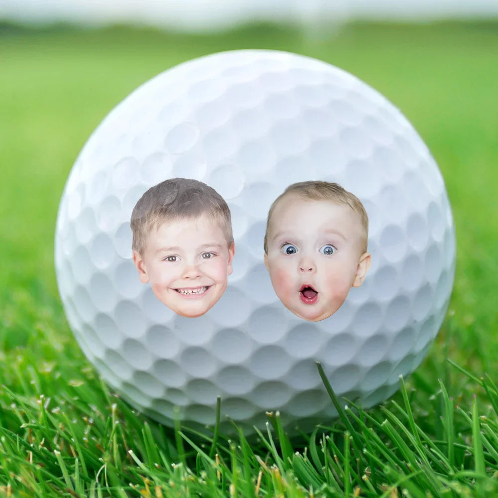 Sport Dad,Golf,Gift For Father,Gift For Men - Custom Photo Kick Putt Daddy - Personalized Golf Ball
