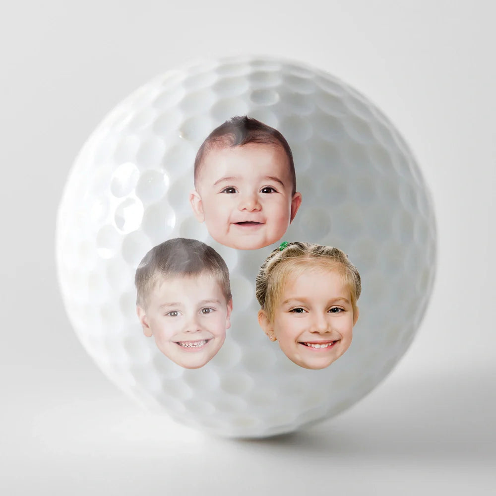 Sport Dad,Golf,Gift For Father,Gift For Men - Custom Photo Kick Putt Daddy - Personalized Golf Ball