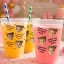 Top Market,Adorable,Custom Photo,Gift For Kids,Cut-Face Photo - Custom Photo Kid Birthday Party - Personalized Frosted Cups