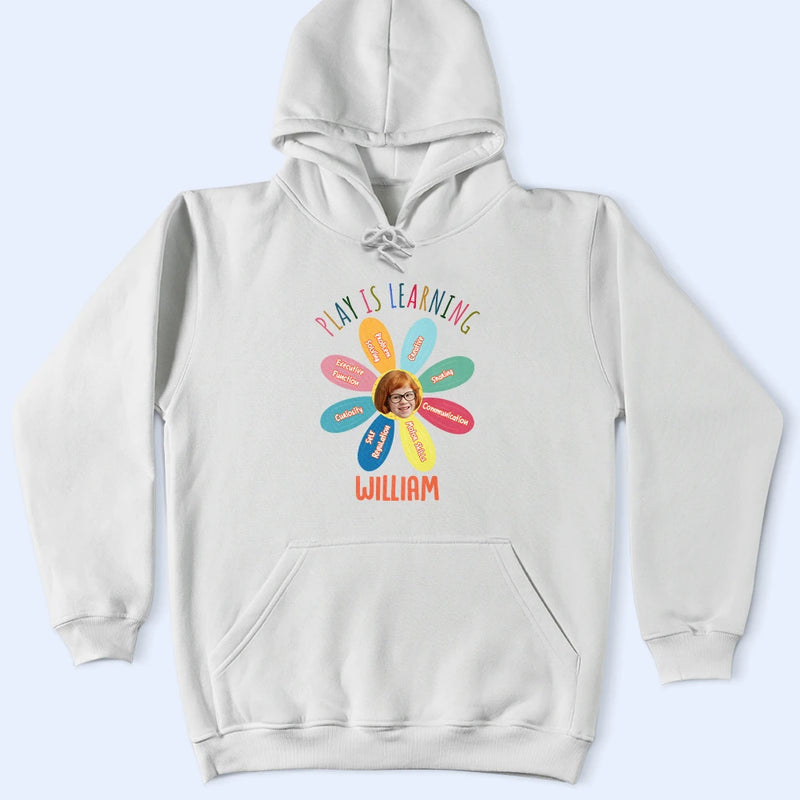 Gift For Kids, Back To School, Gift For Grandkids - Custom Photo Kid Play Is Learning - Personalized T Shirt