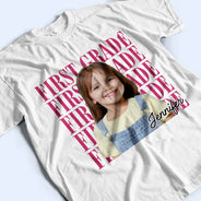 Back To School,Custom Photo,Gift For Kids,Top Market,Confident,Remove BG Photo - Custom Photo Kid Portrait Kindergarten - Personalized T Shirt