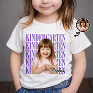 Back To School,Custom Photo,Gift For Kids,Top Market,Confident,Remove BG Photo - Custom Photo Kid Portrait Kindergarten - Personalized T Shirt