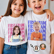 Back To School,Custom Photo,Gift For Kids,Top Market,Confident,Remove BG Photo - Custom Photo Kid Portrait Kindergarten - Personalized T Shirt