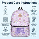 Gift For Kids, Back To School - Custom Photo Kid's Dinosaur Unicorn Bear Adventure - Personalized Canvas Backpack