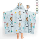 Gift For Kids,Summer,Happy - Custom Photo Kids Summer Playtime - Personalized Hooded Beach Towel