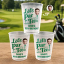 Gift For Husband,Gift For Boyfriend,Gift For Yourself,Gift For Men,Gift For Women,Gift For Grandpa,Gift For Father,Golf,Photo,Humorous - Custom Photo Let's Partee For Golf Lover - Personalized Frosted Cups