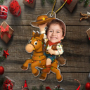 Gift For Kids, Gift For Grandkids, Photo Hobby Ornament, Custom Photo, Funny, Christmas - Custom Photo Little Cowboy Kid Boy Kid Girl - Personalized Acrylic Photo Ornament