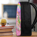 Adorable,Back To School,Custom Photo,Gift For Kids,Cut-Face Photo - Custom Photo Little Girl Princess Unicorn - Personalized Kids Backpack