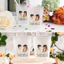 Custom Photo, Gift For Couples, Wedding, Romantic, Dynamic Photo - Custom Photo Look Who's Getting Married - Personalized Frosted Cups