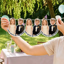 Humorous, Custom Photo, Gift For Couples, Wedding, Dynamic Photo - Custom Photo Look Who's Getting Married Couple - Personalized Garland Banner