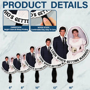 Humorous, Custom Photo, Gift For Couples, Wedding, Dynamic Photo - Custom Photo Look Who's Getting Married Couple - Personalized Handheld Fan