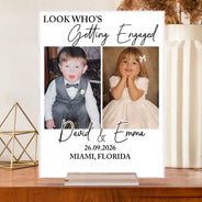 Humorous, Custom Photo, Gift For Couples, Wedding, Dynamic Photo - Custom Photo Look Who's Getting Married Couple - Personalized Vertical Rectangle Acrylic Plaque