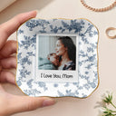 Custom Photo,Gift For Mother,Gift For Grandma,Happy - Custom Photo Love You Mom Nana Polaroid - Personalized Ring Dish