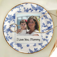 Custom Photo,Gift For Mother,Gift For Grandma,Happy - Custom Photo Love You Mom Nana Polaroid - Personalized Ring Dish