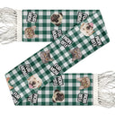 Pet Lovers,Pet Mom,Pet Dad,Pet Couple,Dog Lovers,Dog Mom,Dog Dad,Dog Couple,Cat Lovers,Cat Mom,Cat Dad,Cat Couple,Happy,Christmas - Custom Photo Lovely Pet Face - Personalized Wool Scarf With Tassel