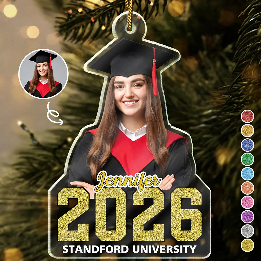 Custom Photo Mastered It Graduation Keepsake - Personalized Custom Shaped Acrylic Ornament