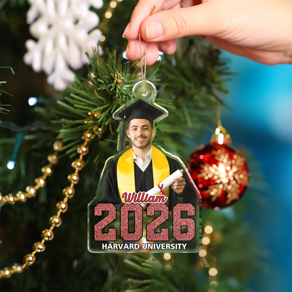 Christmas,Proud,Custom Photo,Graduation,Gift For Yourself,Remove BG Photo - Custom Photo Mastered It Graduation Keepsake - Personalized Custom Shaped Acrylic Ornament