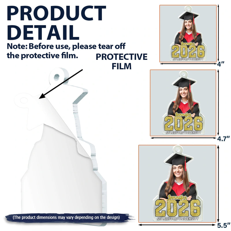 Christmas,Proud,Custom Photo,Graduation,Gift For Yourself,Remove BG Photo - Custom Photo Mastered It Graduation Keepsake - Personalized Custom Shaped Acrylic Ornament