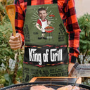 Gift For Yourself,Gift For Men,Gift For Father,Dad's Hobby,Gift For Grandpa,Grandpa's Hobby,Grilling,Funny,Custom Photo - Custom Photo Meat Smoking Grillfather - Personalized Apron